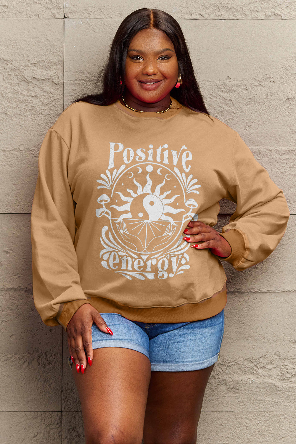 Simply Love POSITIVE ENERGY Graphic Sweatshirt