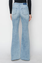 Cargar imagen en el visor de la galería, RISEN High Rise Raw Cut Hem Blue Denim Bootcut Jeans
