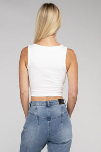 Zenana Premium Cotton Cropped Top