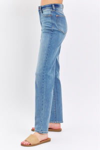 Judy Blue High Waisted Blue Denim Straight Leg Jeans