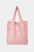 Load image into Gallery viewer, Fame Pointelle Knit Crochet Tote Bag
