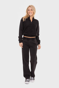 Mono B Black Fleece Jogger Pants