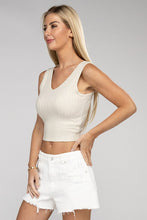 Carregar imagem no visualizador da galeria, Zenana Cropped Ribbed Knit Tank Top
