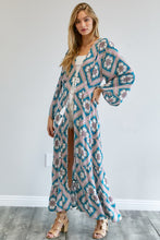 Carica l&#39;immagine nel visualizzatore di Gallery, Davi &amp; Dani Boho Chic Long Puffy Sleeve Longline Kimono
