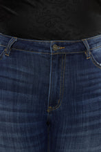 Ladda upp bild till gallerivisning, Kancan Mid Rise Dark Blue Washed Denim Flared Leg Jeans
