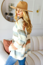 Carregar imagem no visualizador da galeria, Haptics Button Down Striped Knit Cardigan
