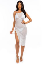 Cargar imagen en el visor de la galería, Mermaid Swimwear Sexy Sheer Strappy Cover Up Dress
