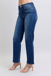 Judy Blue Side Seam Blue Denim Straight Leg Jeans