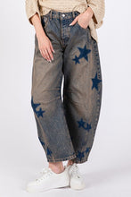 Carregar imagem no visualizador da galeria, SAGE + FIG Blue Star Washed Denim Wide Leg Jeans
