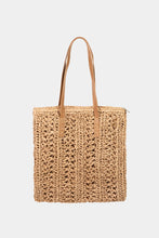 Load image into Gallery viewer, Fame Straw Braided Tote Bag
