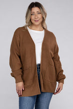 Cargar imagen en el visor de la galería, Zenana Plus Size Open Front Waffle Knit Cardigan
