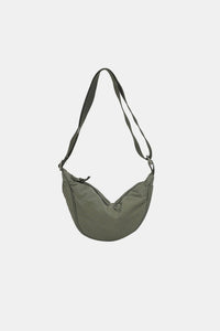 Zenana Solid Color Crescent Crossbody Bag