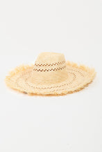 Load image into Gallery viewer, Fame Openwork Raw Hem Weave Hat
