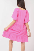 Load image into Gallery viewer, VERY J Pink Textured Tiered Dress
