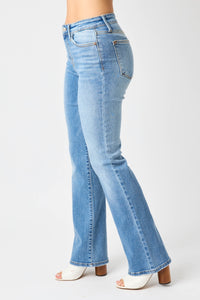 Judy Blue High Waisted Blue Denim Straight Leg Jeans