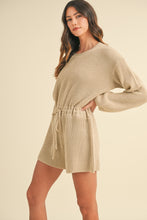 Cargar imagen en el visor de la galería, MABLE Taupe Relaxed Fit Knit Romper
