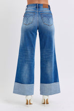 Ladda upp bild till gallerivisning, Judy Blue Distressed High Waist Wide Leg Blue Denim Jeans
