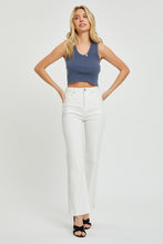 Cargar imagen en el visor de la galería, RISEN Tummy Control White Demin Straight Leg Jeans
