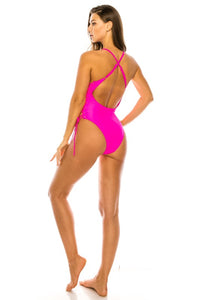 Mermaid Swimwear Classic Crisscross Strappy Open Back One Piece Swimsuit