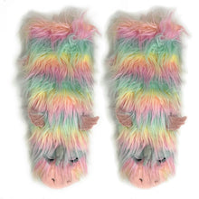 Carregar imagem no visualizador da galeria, Funky Unicorn Women&#39;s Cozy Sherpa Non Skid Slipper Socks
