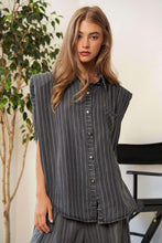 Carregar imagem no visualizador da galeria, Stripe Button Down Shirt and Long Pants Set
