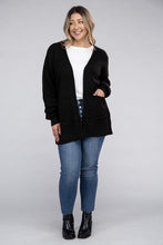 Cargar imagen en el visor de la galería, Zenana Plus Size Open Front Waffle Knit Cardigan
