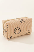 Carica l&#39;immagine nel visualizzatore di Gallery, Zenana Smiley Face Corduroy Cosmetic Pouch
