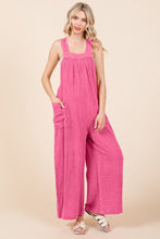 Load image into Gallery viewer, Culture Code Pink Sleeveless Wide Leg Overalls
