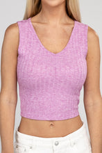 Carregar imagem no visualizador da galeria, Zenana Cropped Ribbed Knit Tank Top
