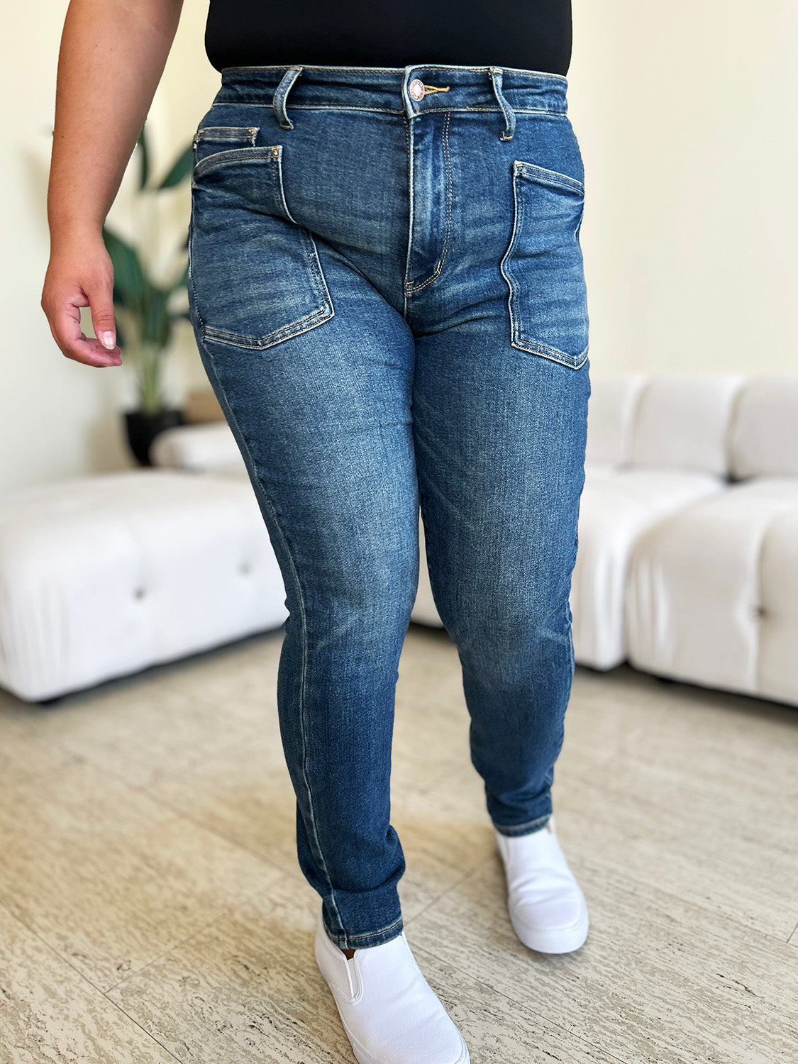 Judy Blue High Waist Blue Wash Denim Skinny Jeans