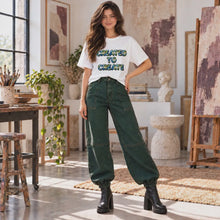 Carregar e reproduzir vídeo no visualizador da Galeria, Created To Create Here on Earth Women's Organic Cotton T-Shirt
