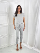 Load and play video in Gallery viewer, Culture Code Solid Gray Short Sleeve Effortlessly Versatile Jumpsuit
