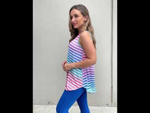 Load and play video in Gallery viewer, Heimish Multicolor Rainbow Striped Sleeveless Top
