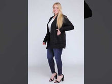 Load and play video in Gallery viewer, Ambiance Apparel Plus Size Black Open Front Longline Cardigan
