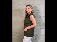 Load and play video in Gallery viewer, Zenana Army Green Snap Down Hooded Vest
