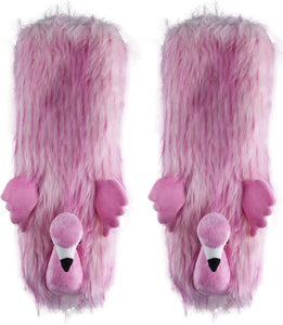 Women's Flamingo Sherpa Non Skid Slipper Socks