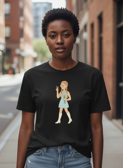 Flower Child Garment Dyed Heavyweight Cotton T-Shirt