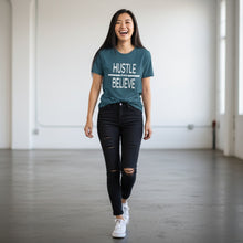 Carica l'immagine nel visualizzatore di Gallery, Hustle and Believe Soft Relaxed Tee Shirt
