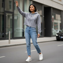 Ladda upp bild till gallerivisning, Chill Women&#39;s Cropped Fleece Hoodie
