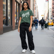 Загрузить изображение в средство просмотра галереи, Merry Organic Ribbed Neck T-Shirt
