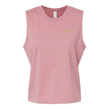 Load image into Gallery viewer, Peace  Women's Cotton Jersey  Extended Crop Muscle Tank Top
