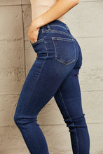 Ladda upp bild till gallerivisning, BAYEAS Carly Mid Rise Relaxed Skinny Dark Blue Denim Relaxed Skinny Jeans

