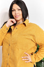 Load image into Gallery viewer, HEYSON Yellow Oversized Corduroy Button Down Shirt
