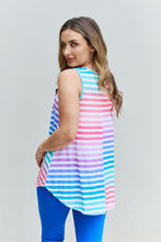 Load image into Gallery viewer, Heimish Multicolor Rainbow Striped Sleeveless Top
