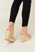 Ladda upp bild till gallerivisning, Forever Link Clear Strap Espadrille Platform Wedge Sandals
