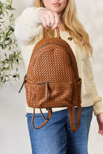 Load image into Gallery viewer, SHOMICO Vegan Leather Woven Backpack
