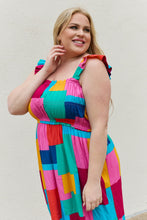 Load image into Gallery viewer, And The Why Multicolored Patchwork Midi Dress
