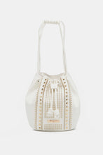 Load image into Gallery viewer, Nicole Lee Solid Color Studded Pebbled Vegan Leather Bucket Bag
