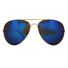 Ladda upp bild till gallerivisning, Cramilo Eyewear Classic Aviator Mirrored Blue Tinted Sunglasses
