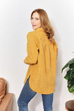 Load image into Gallery viewer, HEYSON Yellow Oversized Corduroy Button Down Shirt

